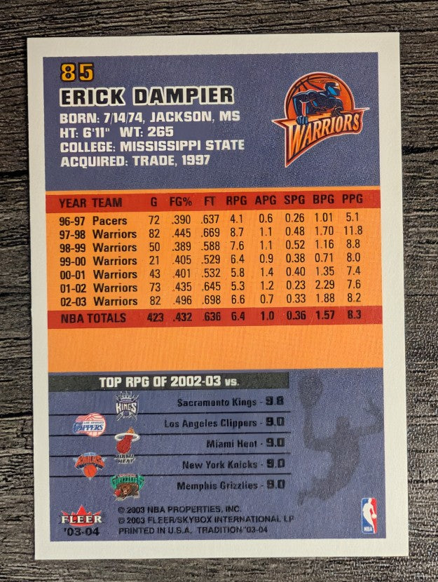 2003-04 Fleer Tradition #85 Erick Dampier