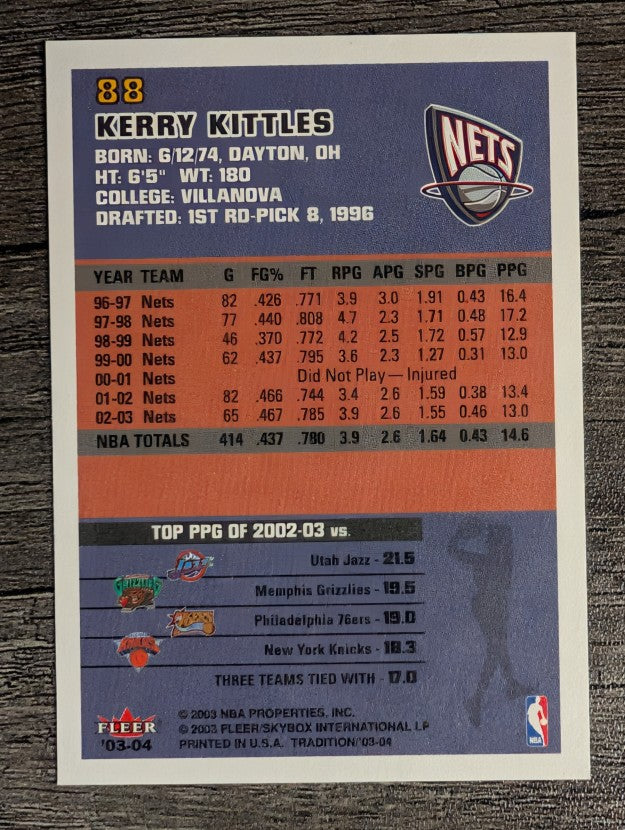 2003-04 Fleer Tradition #88 Kerry Kittles