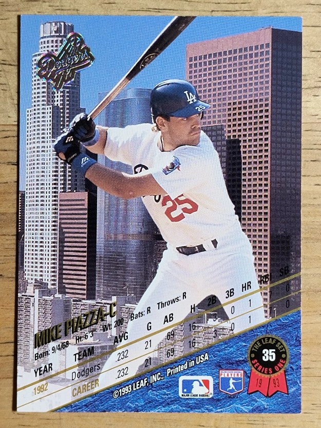 1993 Leaf #35 Mike Piazza