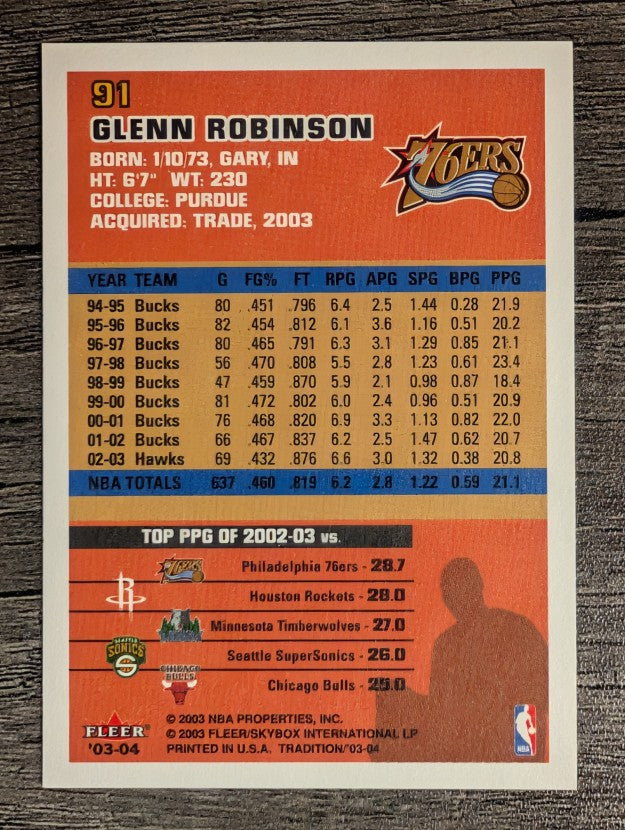 2003-04 Fleer Tradition #91 Glenn Robinson