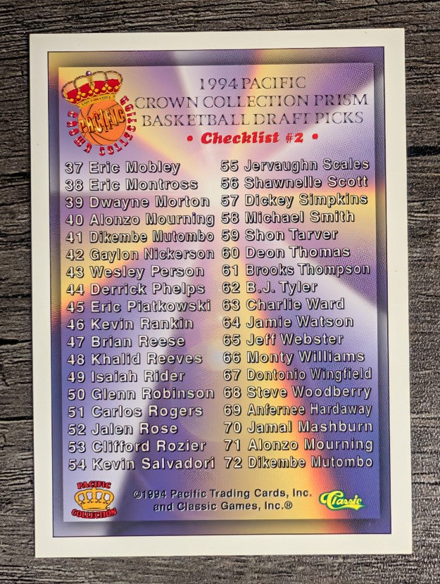 1994 Pacific Prisms #NNO Checklist #2
