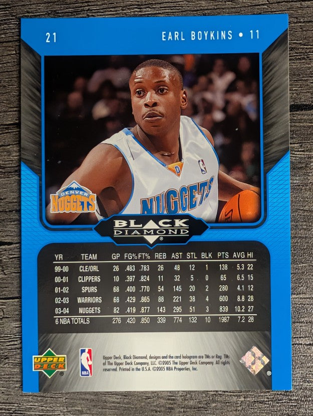 2004-05 Black Diamond #21 Earl Boykins