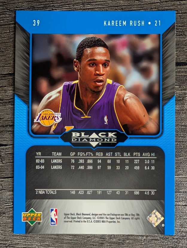 2004-05 Black Diamond #39 Kareem Rush