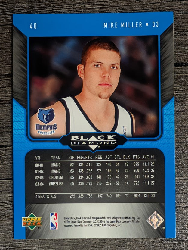 2004-05 Black Diamond #40 Mike Miller