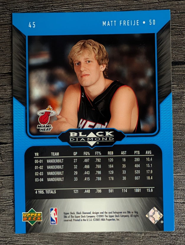 2004-05 Black Diamond #45 Matt Freije RC