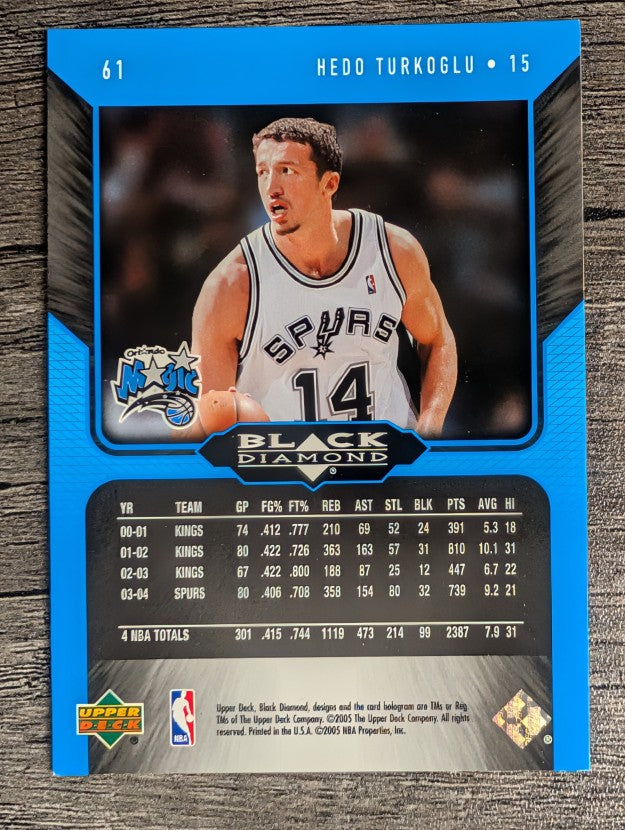 2004-05 Black Diamond #61 Hedo Turkoglu
