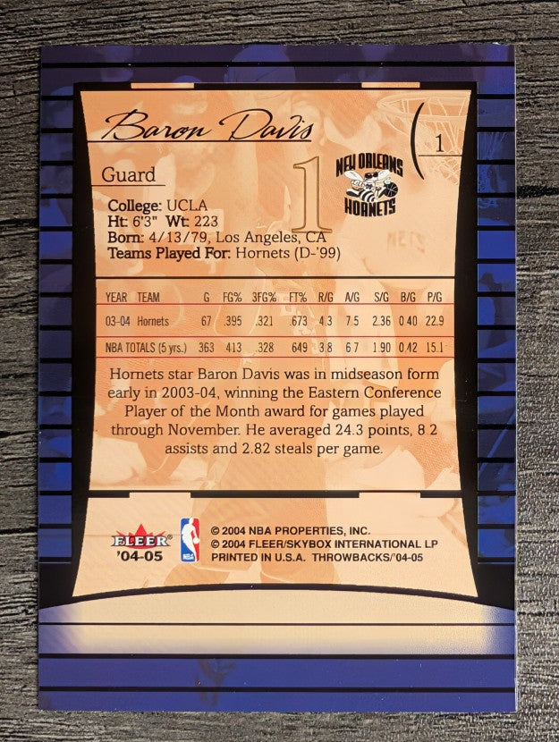 2004-05 Fleer Throwbacks #1 Baron Davis