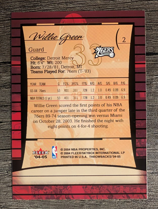 2004-05 Fleer Throwbacks #2 Willie Green