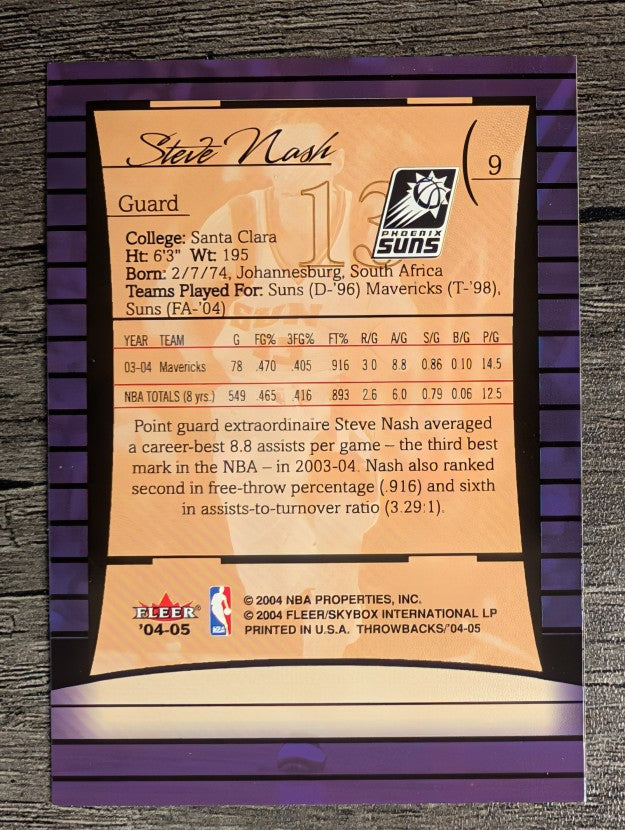 2004-05 Fleer Throwbacks #9 Steve Nash