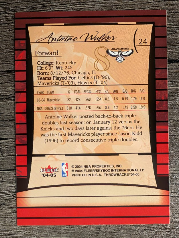 2004-05 Fleer Throwbacks #24 Antoine Walker