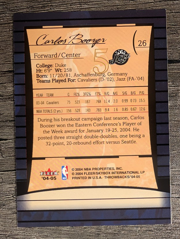 2004-05 Fleer Throwbacks #26 Carlos Boozer