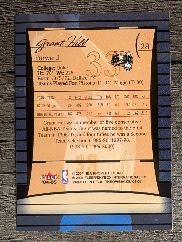 2004-05 Fleer Throwbacks #28 Grant Hill