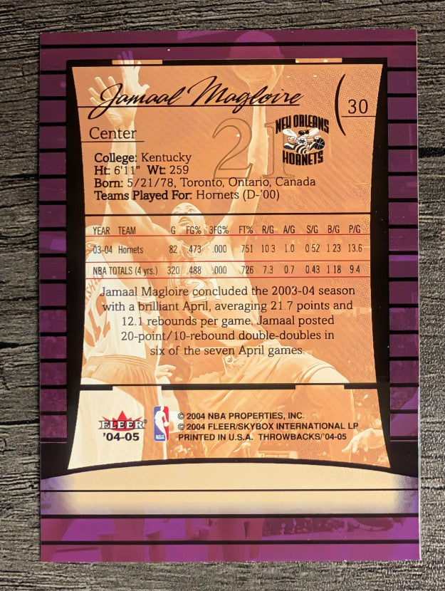 2004-05 Fleer Throwbacks #30 Jamaal Magloire