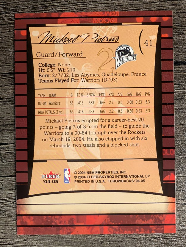 2004-05 Fleer Throwbacks #41 Mickael Pietrus