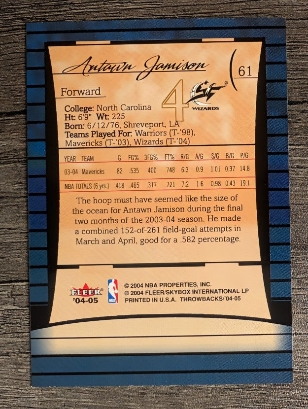2004-05 Fleer Throwbacks #61 Antawn Jamison