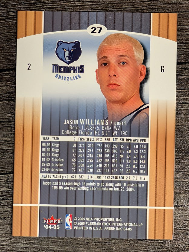 2004-05 SkyBox Fresh Ink #27 Jason Williams
