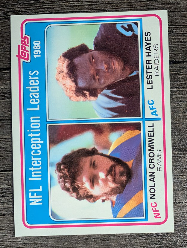 1981 Topps #5 Interception Leaders/Nolan Cromwell/Lester Hayes