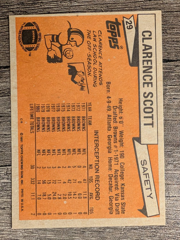 1981 Topps #29 Clarence Scott