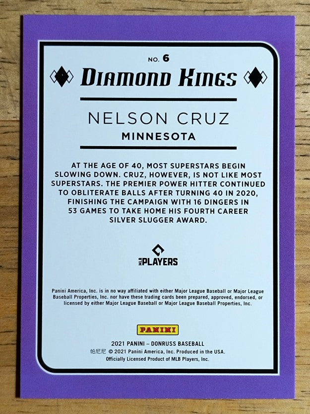 2021 Donruss #6 Nelson Cruz DK