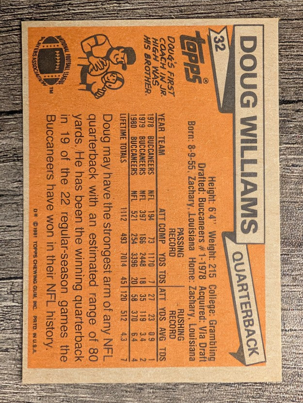 1981 Topps #32 Doug Williams