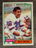 1981 Topps #34 Billy Taylor