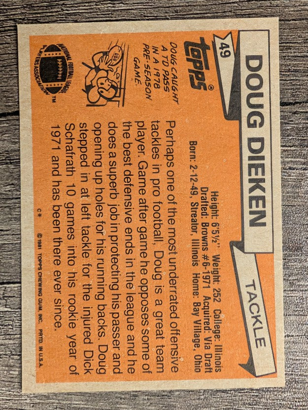 1981 Topps #49 Doug Dieken