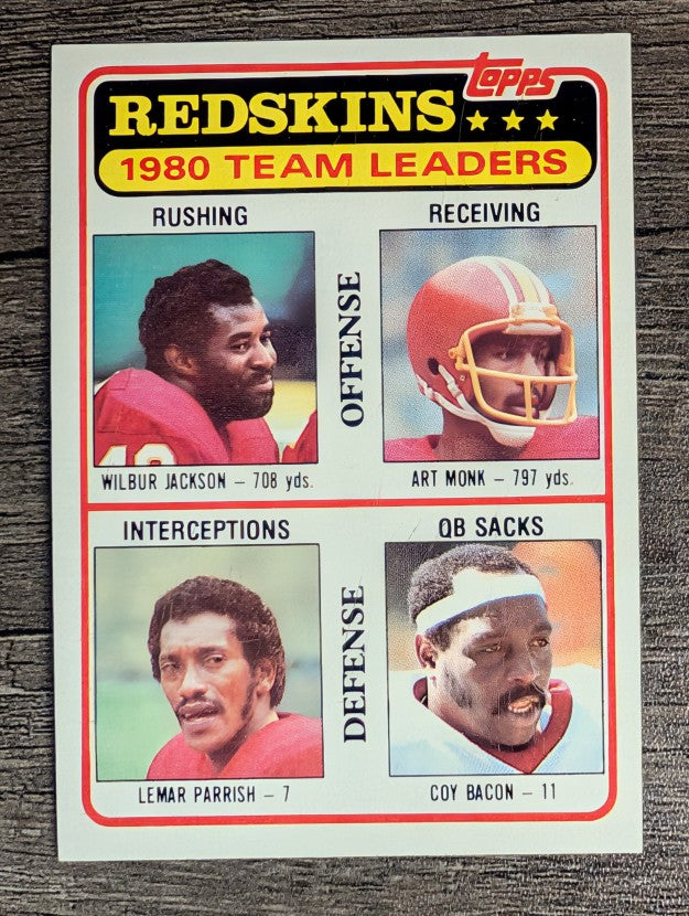 1981 Topps #57 Wash. Redskins TL/Wilbur Jackson/Art Monk/Lemar Parrish/Coy Bacon