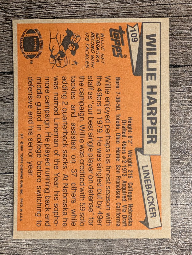 1981 Topps #109 Willie Harper RC