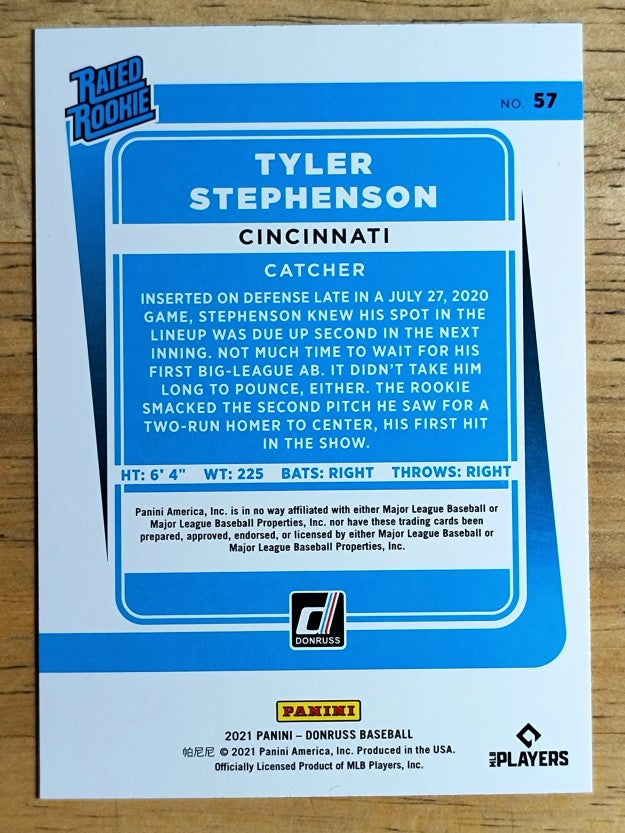 2021 Donruss #57 Tyler Stephenson RR RC