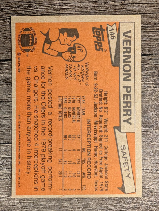 1981 Topps #146 Vernon Perry RC