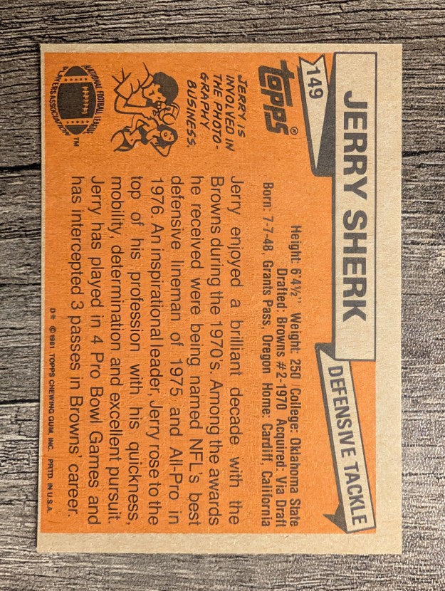1981 Topps #149 Jerry Sherk