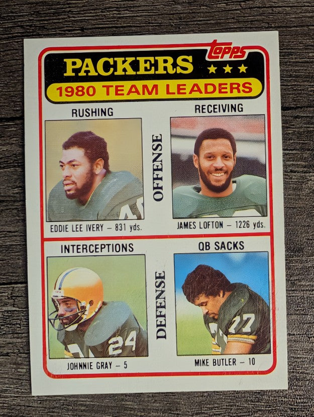 1981 Topps #151 Eddie Lee Ivery/James Lofton/Johnnie Gray/Mike Butler