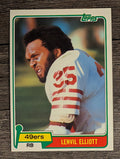 1981 Topps #182 Lenvil Elliott
