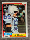 1981 Topps #212 Ed Simonini