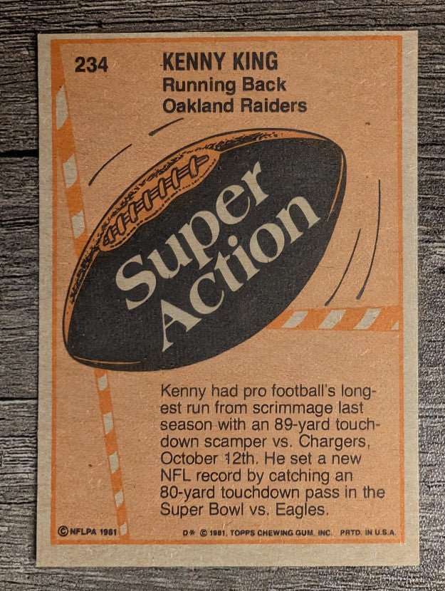 1981 Topps #234 Kenny King SA