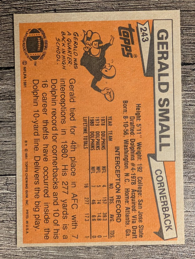 1981 Topps #243 Gerald Small