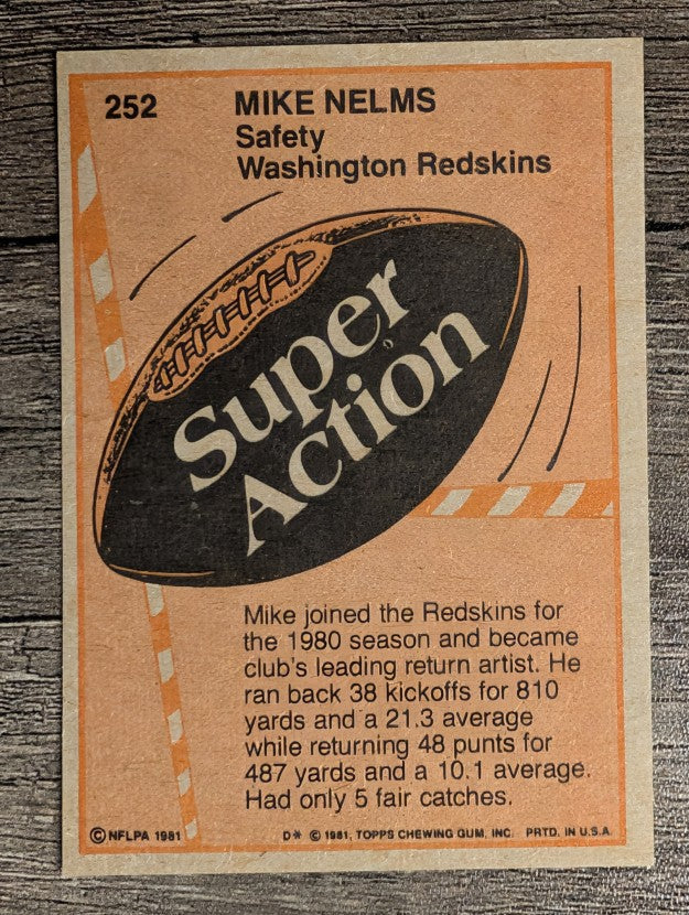 1981 Topps #252 Mike Nelms SA
