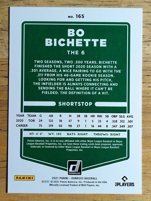 2021 Donruss Variations #165 Bo Bichette