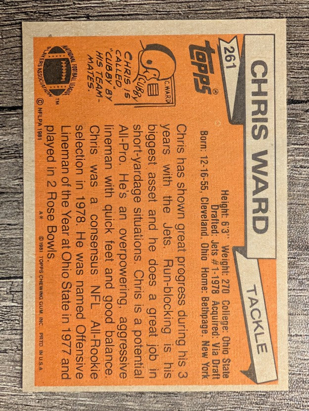 1981 Topps #261 Chris Ward RC