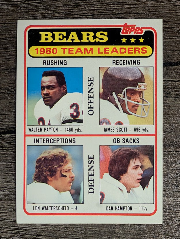 1981 Topps #264 Walter Payton/James Scott/Len Walterscheid/Dan Hampton
