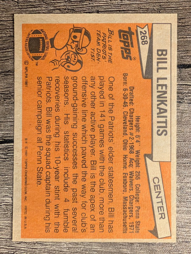 1981 Topps #268 Bill Lenkaitis