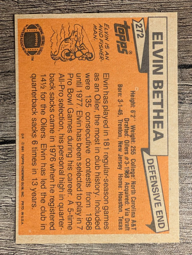 1981 Topps #272 Elvin Bethea