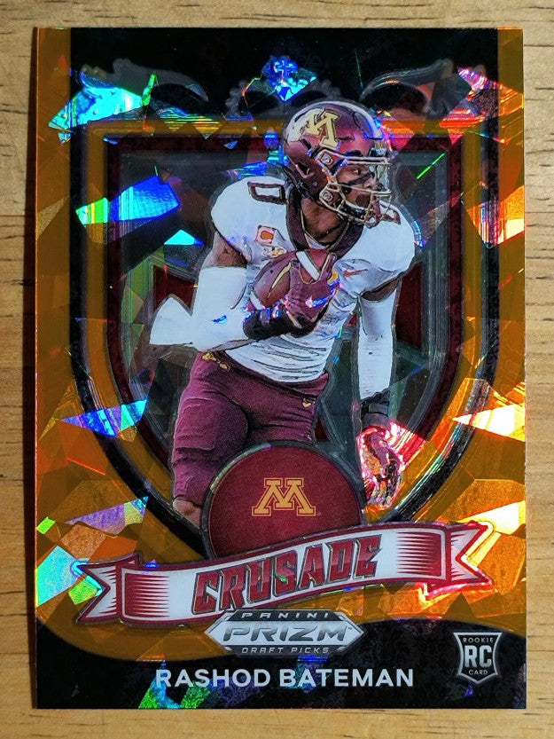 2021 Panini Prizm Draft Picks Prizms Orange Ice #166 Rashod Bateman C