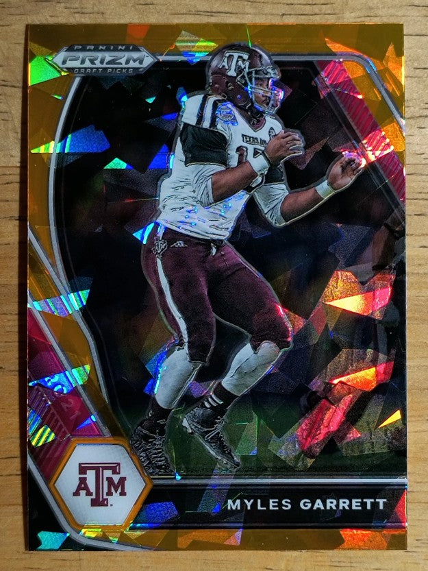 2021 Panini Prizm Draft Picks Prizms Orange Ice #100 Myles Garrett