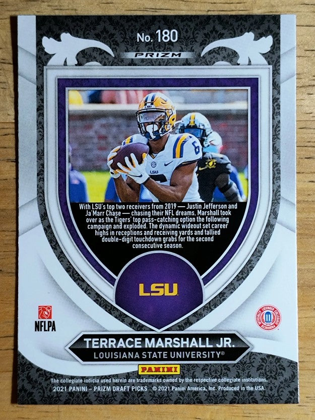 2021 Panini Prizm Draft Picks Prizms Orange Ice #180 Terrace Marshall Jr. C