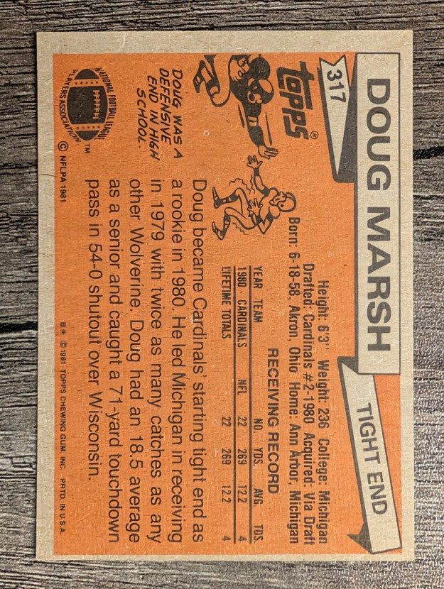1981 Topps #317 Doug Marsh