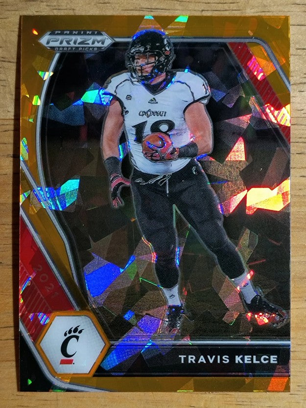 2021 Panini Prizm Draft Picks Prizms Orange Ice #46 Travis Kelce