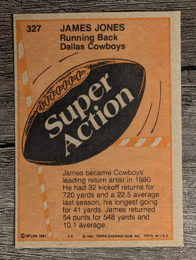 1981 Topps #327 James Jones SA