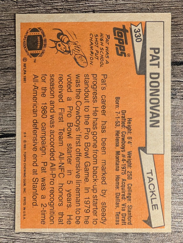 1981 Topps #330 Pat Donovan