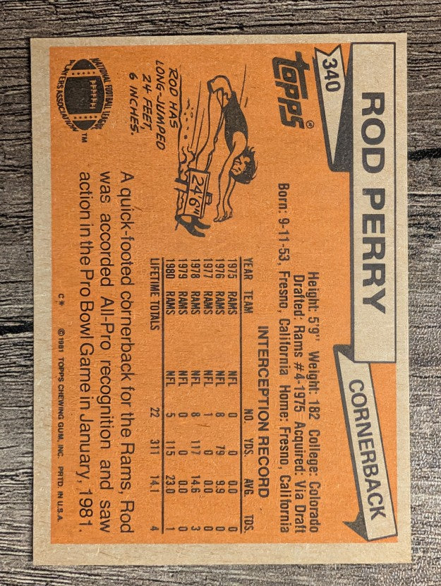 1981 Topps #340 Rod Perry